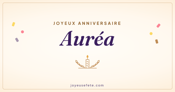 Image « Joyeux anniversaire Auréa » au format large