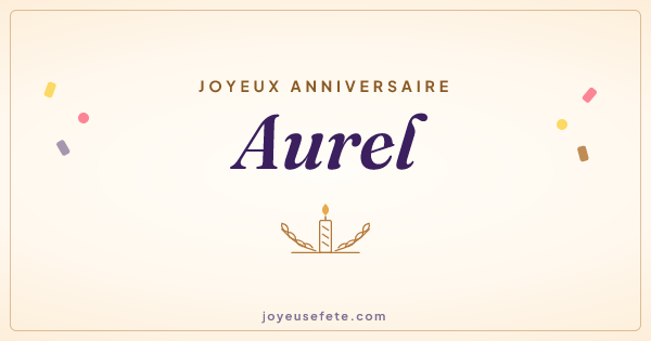 Image « Joyeux anniversaire Aurel » au format large