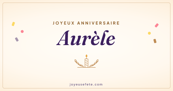 Image « Joyeux anniversaire Aurèle » au format large