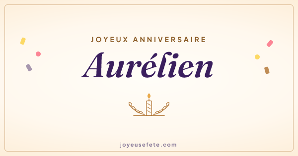 Image « Joyeux anniversaire Aurélien » au format large