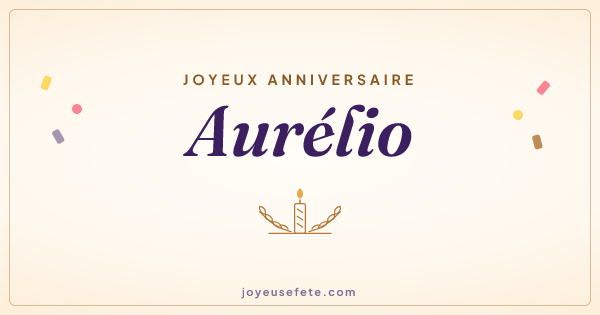 Image « Joyeux anniversaire Aurélio » au format large