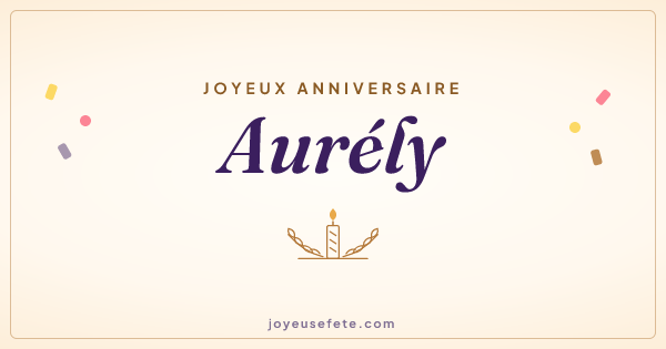 Image « Joyeux anniversaire Aurély » au format large