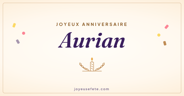 Image « Joyeux anniversaire Aurian » au format large