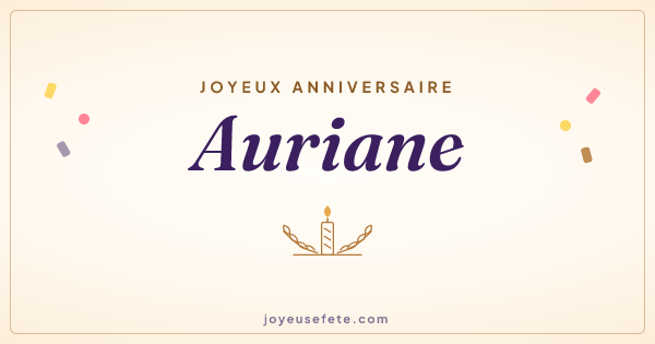 Image « Joyeux anniversaire Auriane » au format large