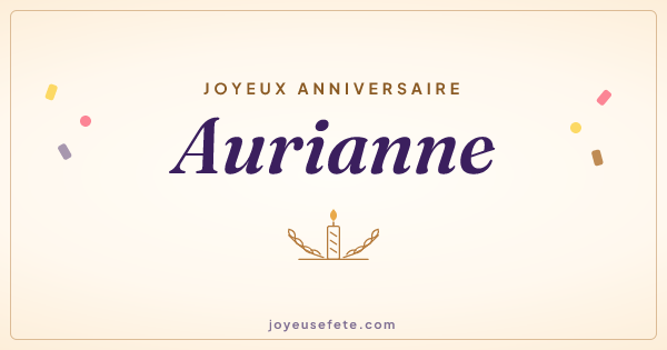 Image « Joyeux anniversaire Aurianne » au format large
