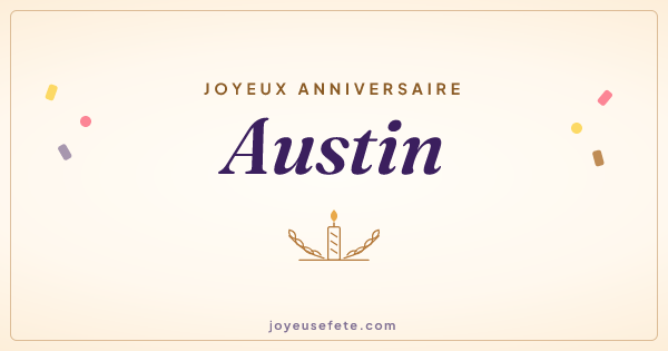 Image « Joyeux anniversaire Austin » au format large