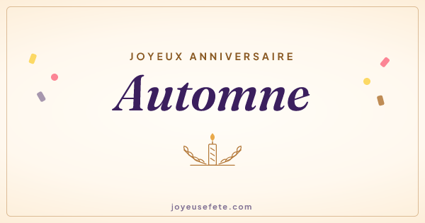 Image « Joyeux anniversaire Automne » au format large