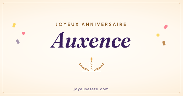 Image « Joyeux anniversaire Auxence » au format large