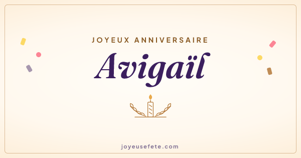 Image « Joyeux anniversaire Avigaïl » au format large