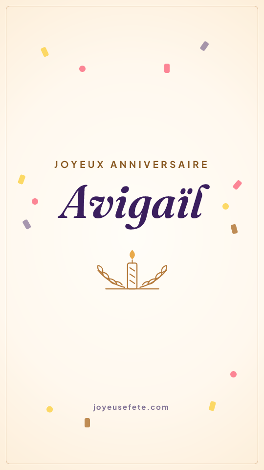Image « Joyeux anniversaire Avigaïl » au format story