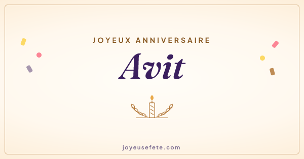 Image « Joyeux anniversaire Avit » au format large