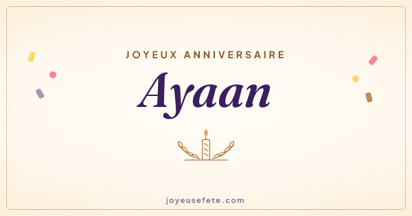 Image « Joyeux anniversaire Ayaan » au format large