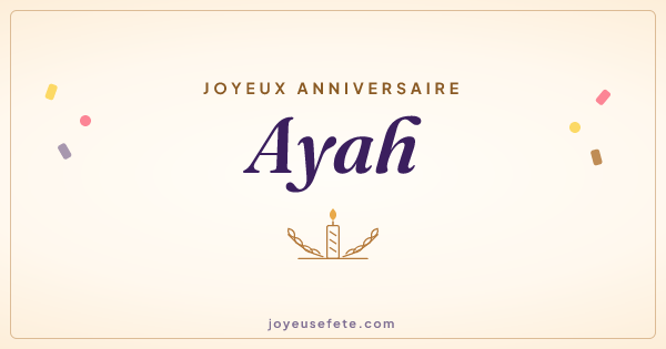 Image « Joyeux anniversaire Ayah » au format large