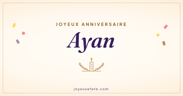 Image « Joyeux anniversaire Ayan » au format large