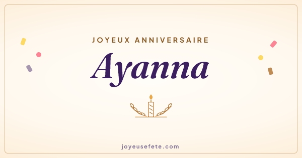 Image « Joyeux anniversaire Ayanna » au format large