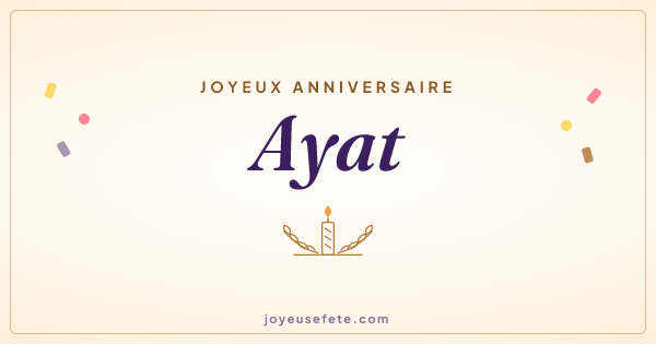 Image « Joyeux anniversaire Ayat » au format large