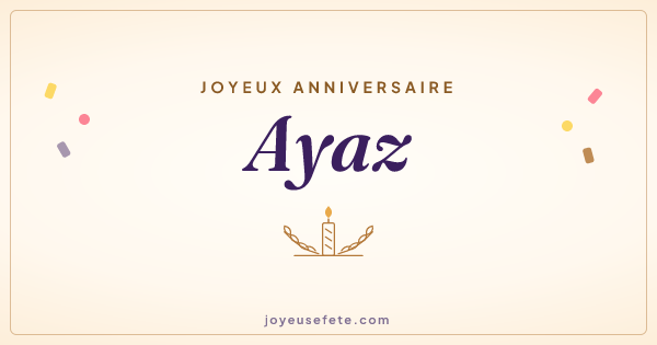 Image « Joyeux anniversaire Ayaz » au format large