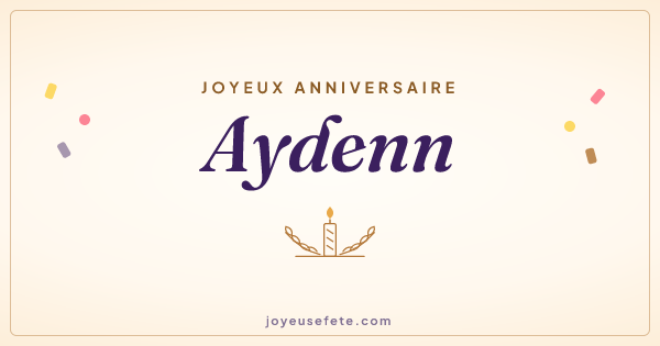 Image « Joyeux anniversaire Aydenn » au format large