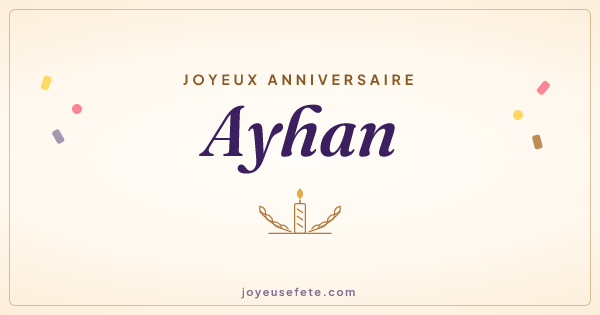 Image « Joyeux anniversaire Ayhan » au format large