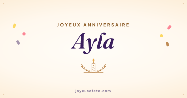 Image « Joyeux anniversaire Ayla » au format large