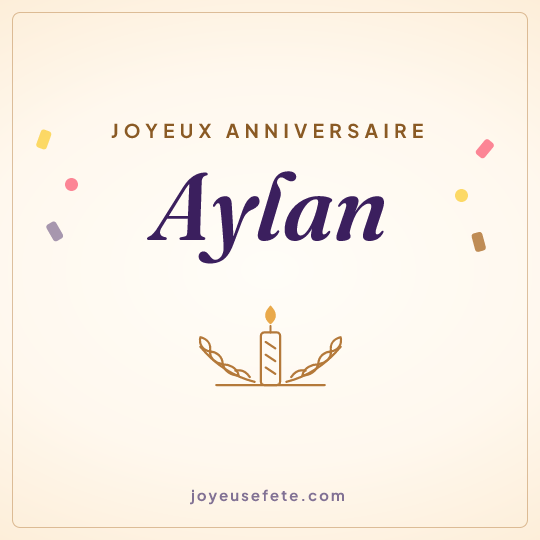 Image carrée « Joyeux anniversaire Aylan » pour WhatsApp