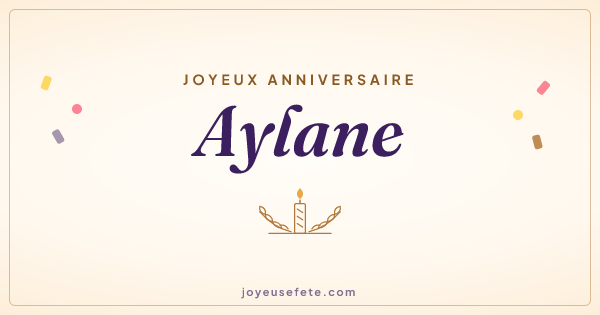Image « Joyeux anniversaire Aylane » au format large