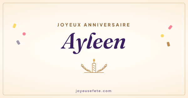 Image « Joyeux anniversaire Ayleen » au format large
