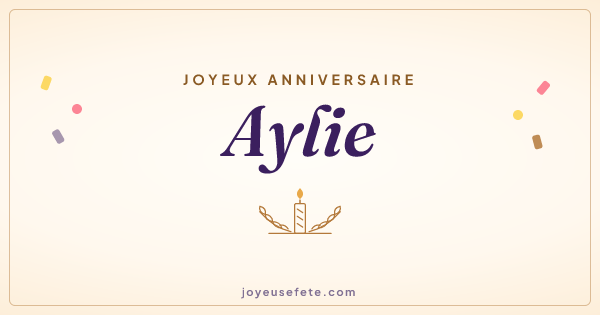 Image « Joyeux anniversaire Aylie » au format large