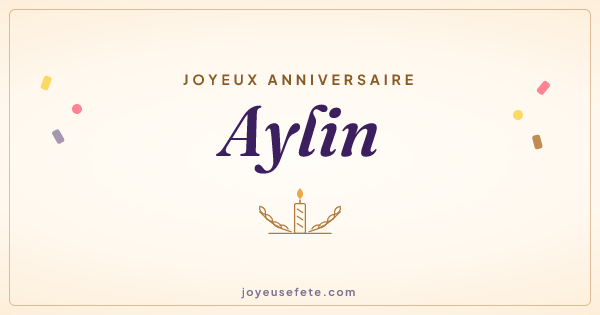 Image « Joyeux anniversaire Aylin » au format large