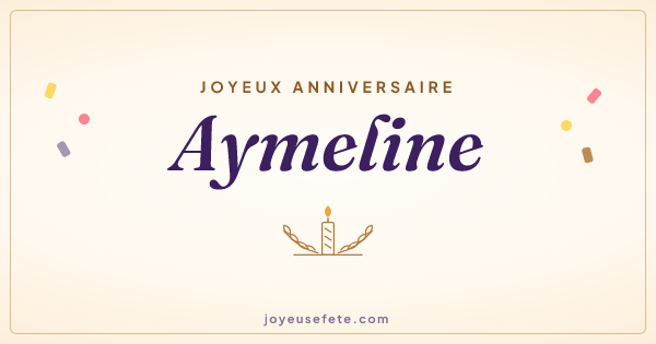 Image « Joyeux anniversaire Aymeline » au format large