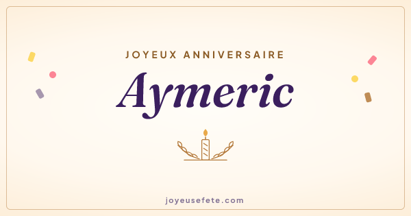 Image « Joyeux anniversaire Aymeric » au format large
