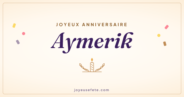 Image « Joyeux anniversaire Aymerik » au format large