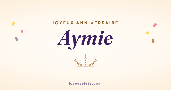Image « Joyeux anniversaire Aymie » au format large