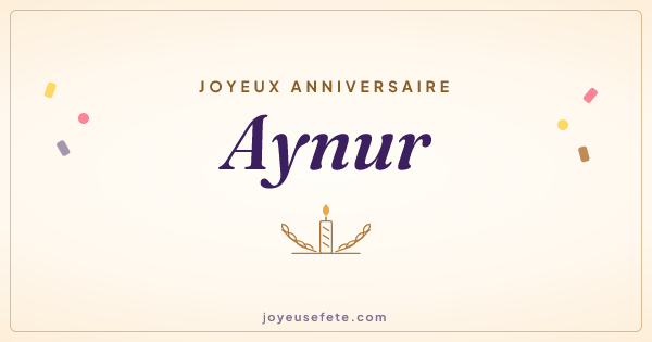 Image « Joyeux anniversaire Aynur » au format large