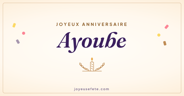 Image « Joyeux anniversaire Ayoube » au format large
