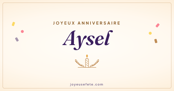 Image « Joyeux anniversaire Aysel » au format large