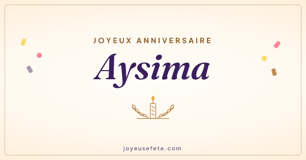 Image « Joyeux anniversaire Aysima » au format large