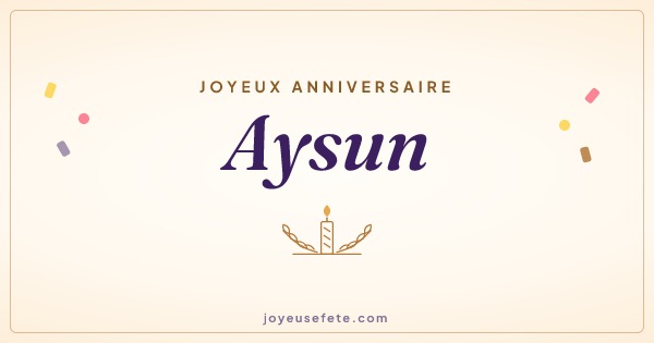 Image « Joyeux anniversaire Aysun » au format large