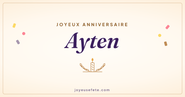 Image « Joyeux anniversaire Ayten » au format large