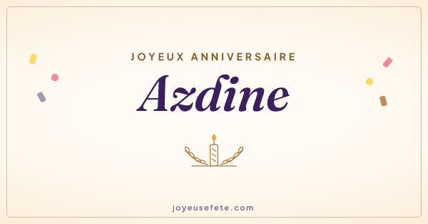 Image « Joyeux anniversaire Azdine » au format large