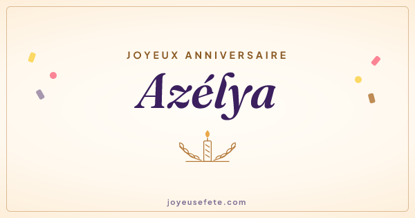 Image « Joyeux anniversaire Azélya » au format large