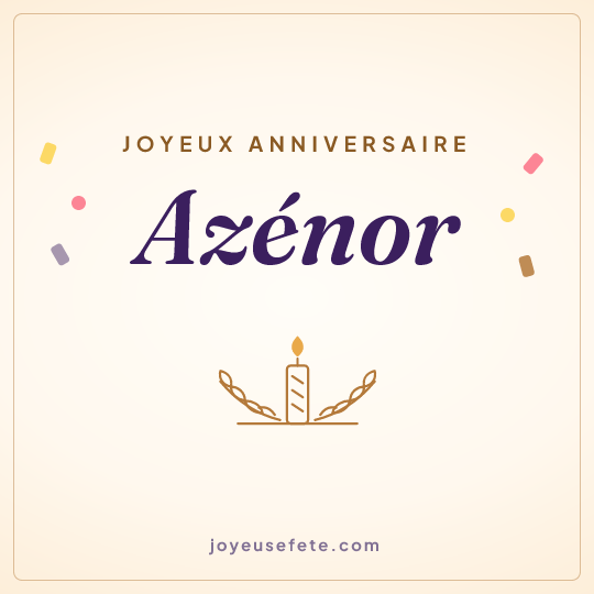 Image carrée « Joyeux anniversaire Azénor » pour WhatsApp