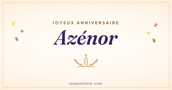 Image « Joyeux anniversaire Azénor » au format large