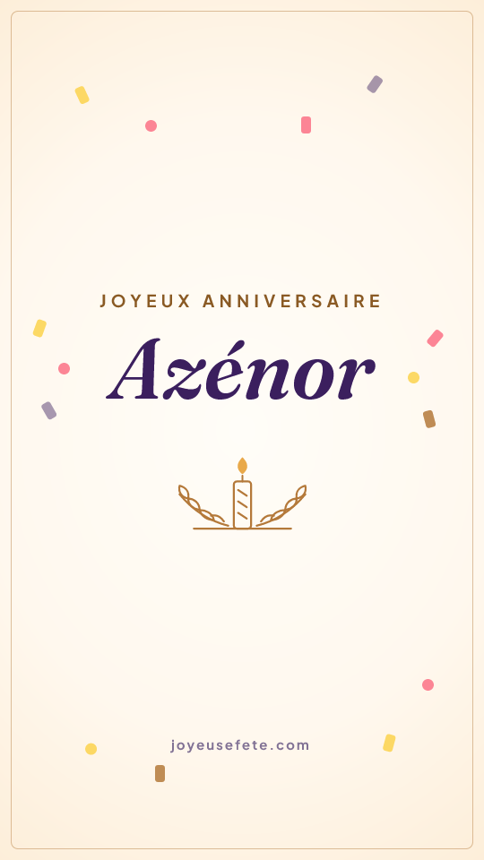 Image « Joyeux anniversaire Azénor » au format story