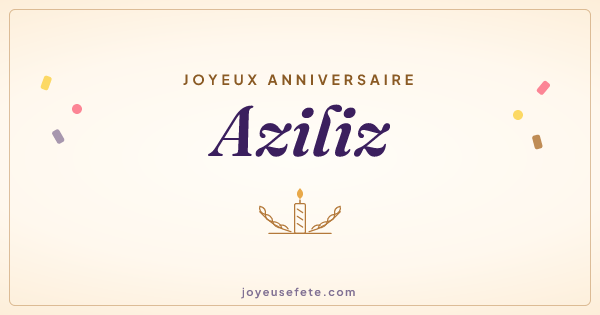 Image « Joyeux anniversaire Aziliz » au format large