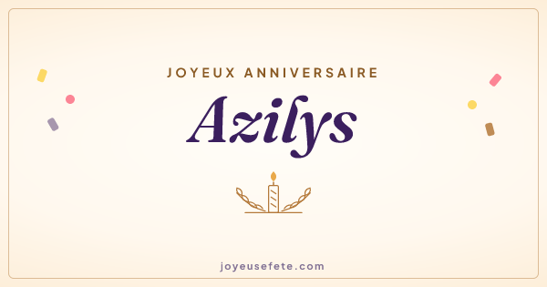 Image « Joyeux anniversaire Azilys » au format large