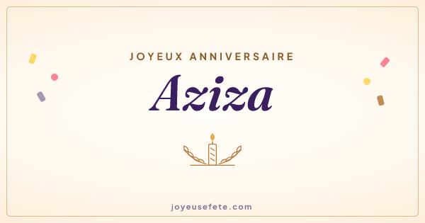 Image « Joyeux anniversaire Aziza » au format large