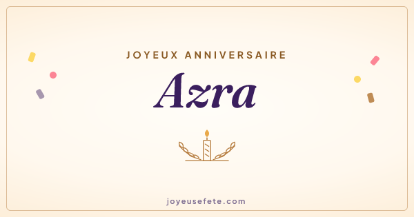 Image « Joyeux anniversaire Azra » au format large