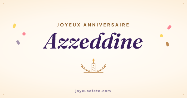 Image « Joyeux anniversaire Azzeddine » au format large