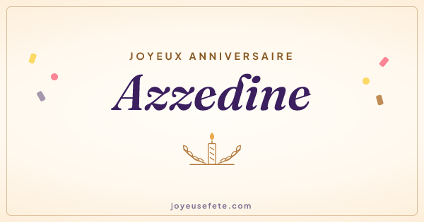Image « Joyeux anniversaire Azzedine » au format large